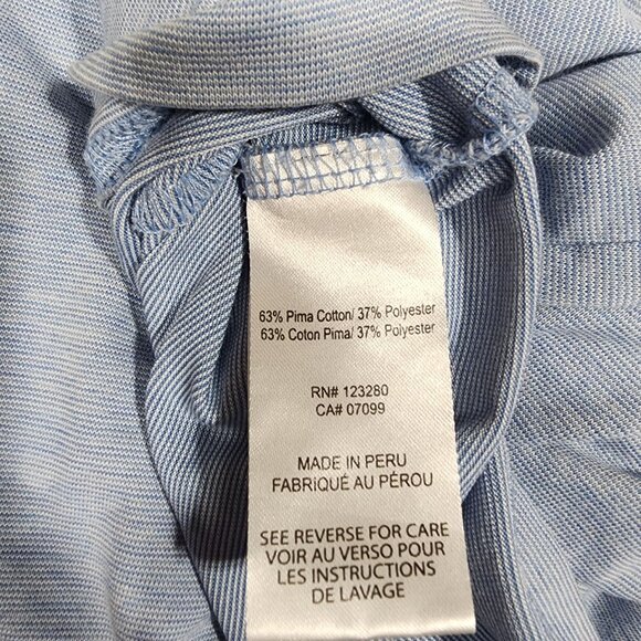 Travis Mathew Mens XXL Blue Polo Shirt Pima Cotton Polyester Blend - Picture 5 of 7